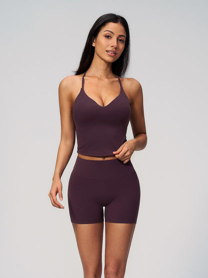 European and American Style Yoga Set for Women, Cross Back High Waist Slimming Running Fitness Sports… - image 14