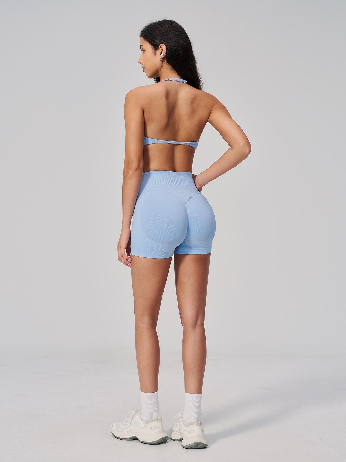 Seamless Yoga Set for Women, Halter Neck Backless Design - image 12