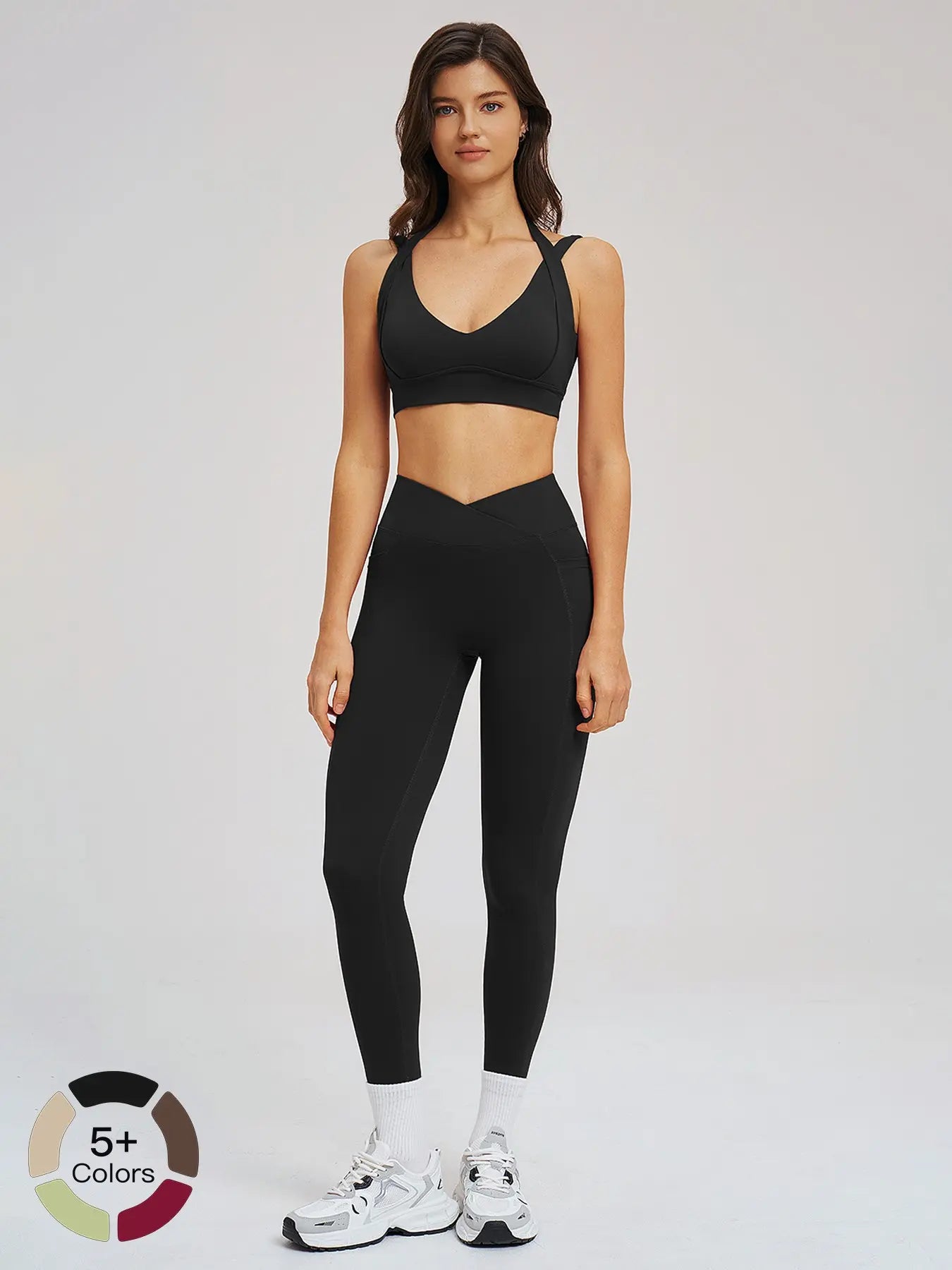 High-End Feel Yoga Set, Tight-Fitting Backless Sporty High Stretch Fashion Yoga Clothes