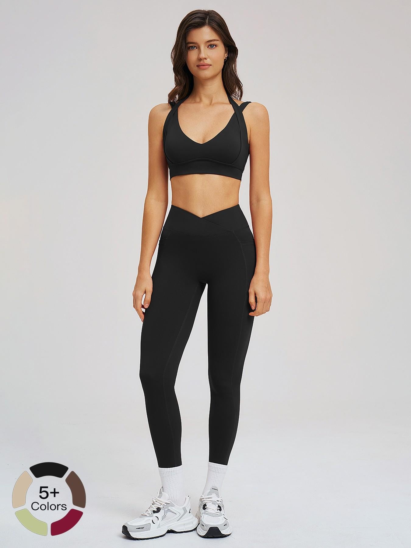 High-End Feel Yoga Set, Tight-Fitting Backless Sporty High Stretch Fashion Yoga Clothes - image 19