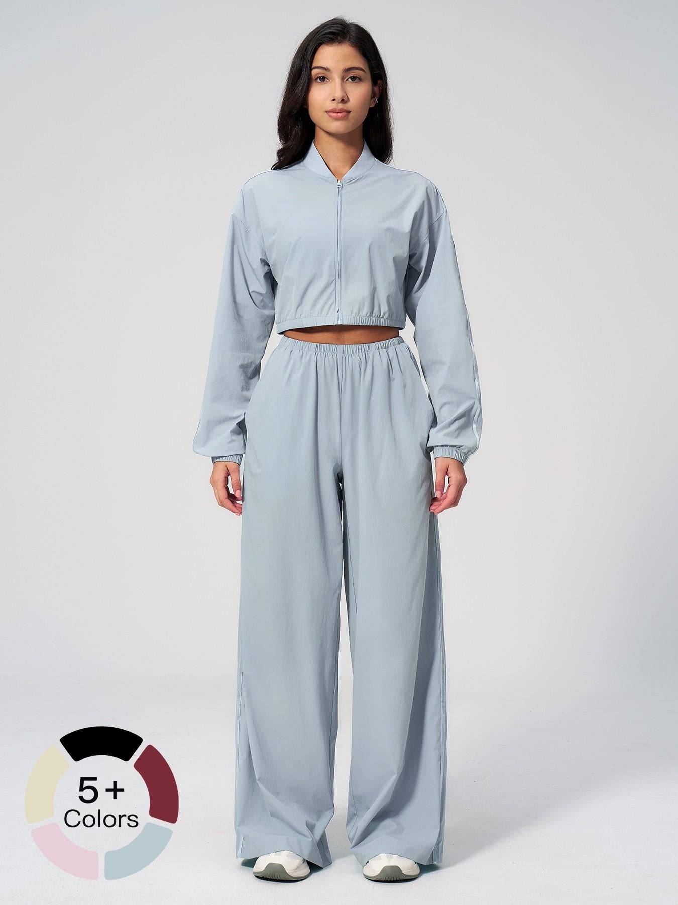 Women's Sun Protection Sportswear Yoga Set, Long Sleeve Top & Pants - image 20