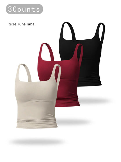 Women's Solid Color Sports Tank Top for Yoga & Gym - image 3