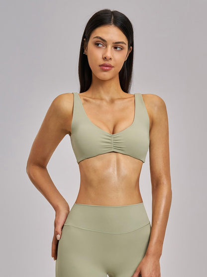Sexy Backless Yoga Bra, Gathered Sports Running Fitness Underwear - image 10