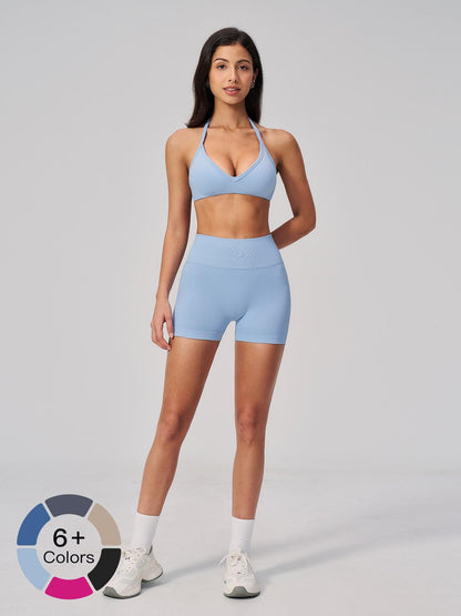 Seamless Yoga Set for Women, Halter Neck Backless Design - image 13