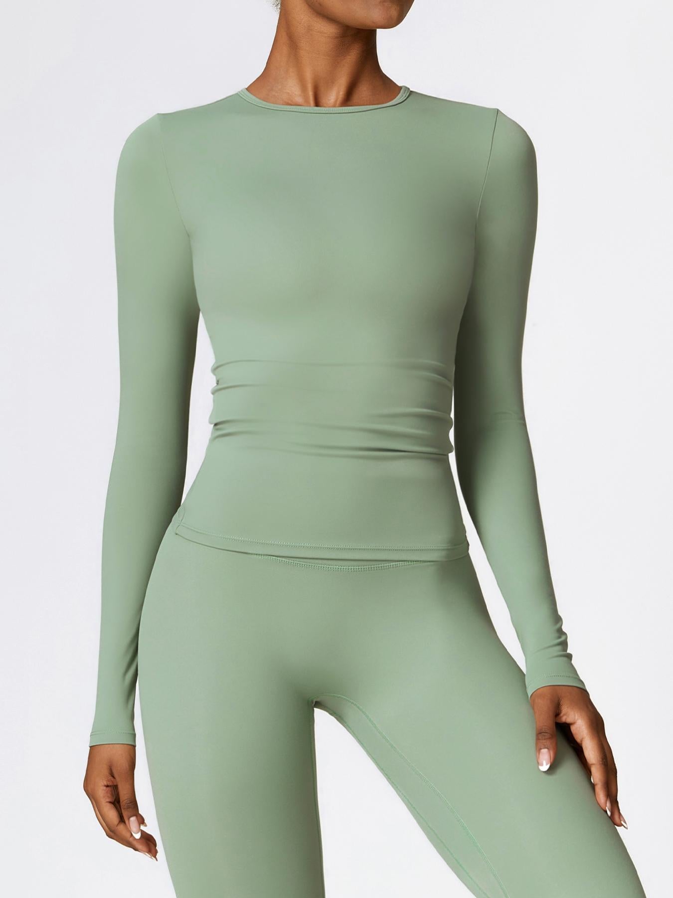 New Fleece Long Sleeve Yoga Top, High Strength Fitness Wear - image 14