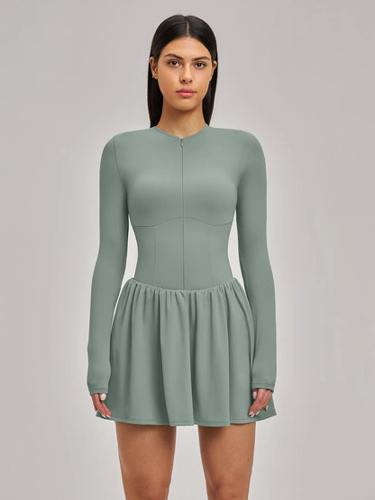 Nude Feel Two-Piece Tennis Skirt, Anti-Slip Inner Layer - image 3