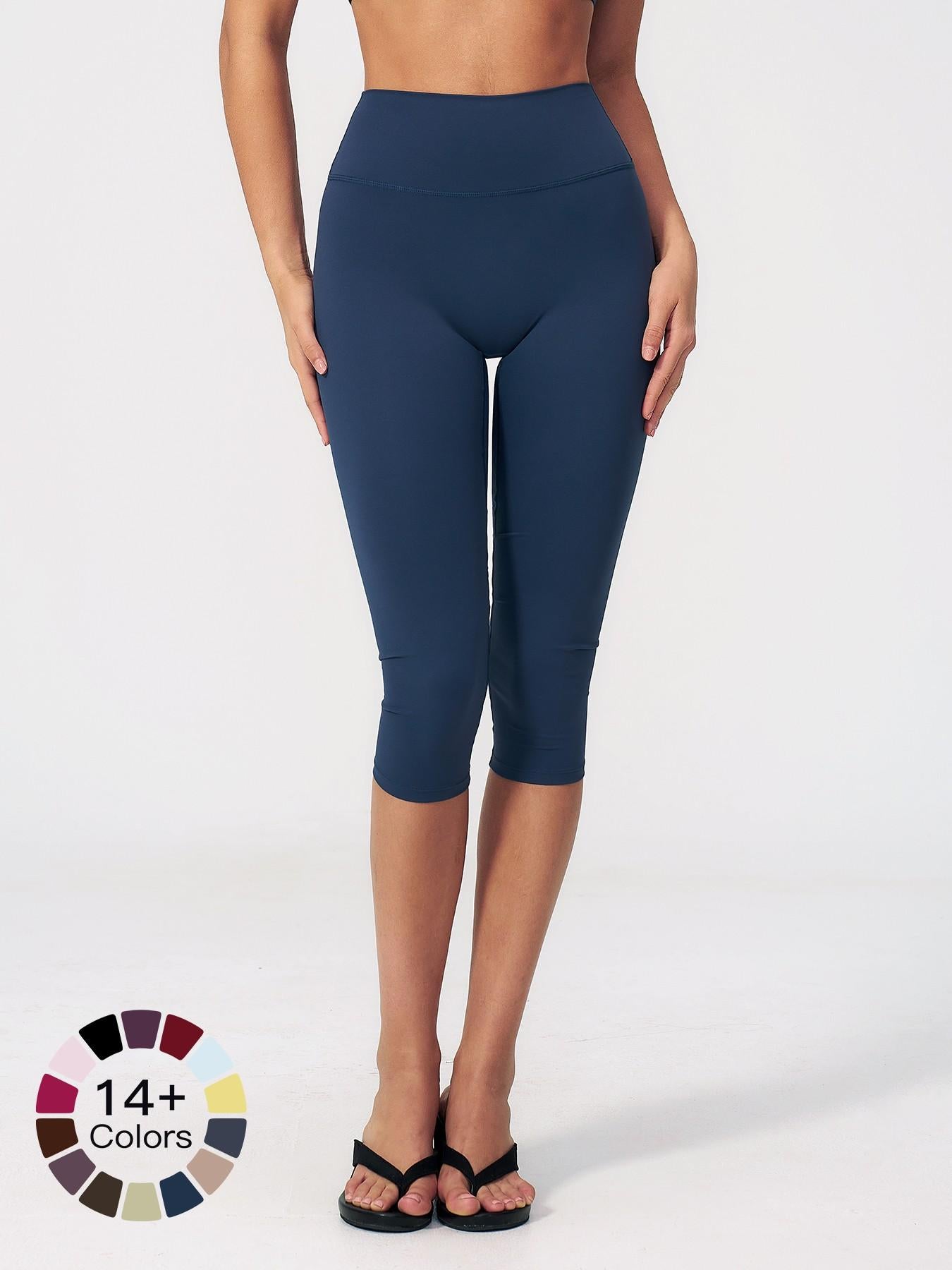 Cross-Border Fleece Yoga Pants, High-Waisted Tight Fit Slimming Gym Shorts - image 18