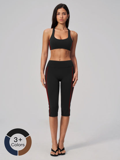 Women's Yoga Set, Fleece Quick-Dry Sports High-Waist Waist-Tucking Yoga Pants - image 21