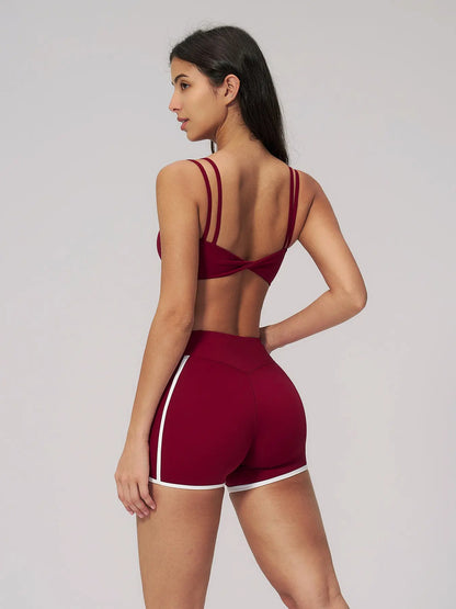 Women's Bare-Look Yoga Set, Contrast Stitching - image 6
