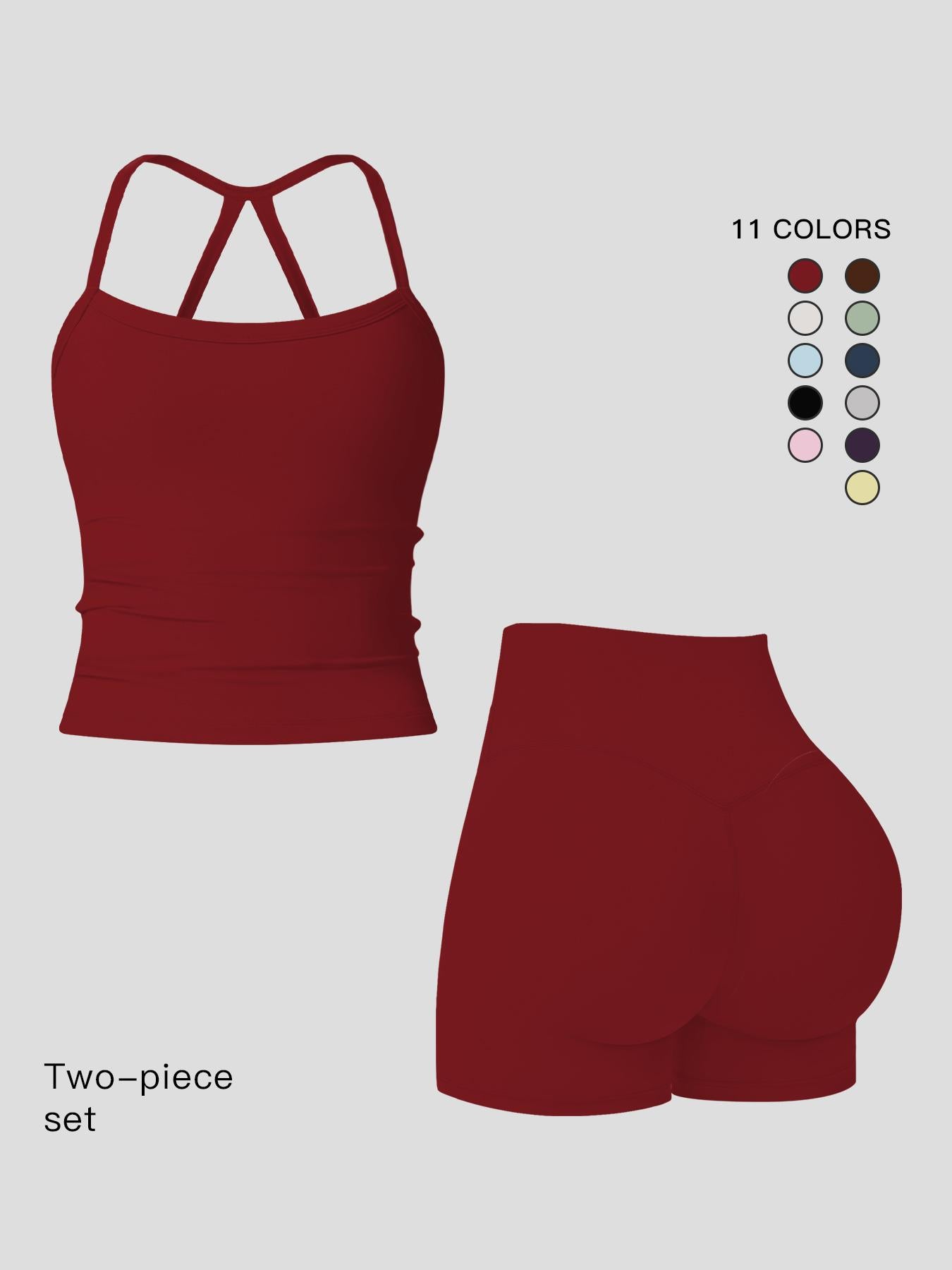 Women's Quick-Dry Yoga Set, Tight-Fitting Fleece Lined Activewear - image 27
