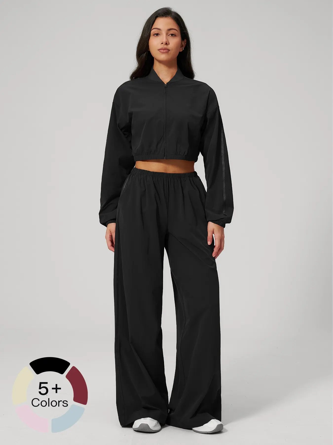 Women's Sun Protection Sportswear Yoga Set, Long Sleeve Top & Pants