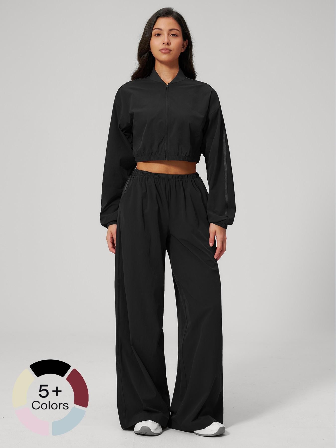 Women's Sun Protection Sportswear Yoga Set, Long Sleeve Top & Pants - image 19