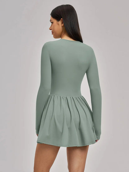 Nude Feel Two-Piece Tennis Skirt, Anti-Slip Inner Layer - image 5
