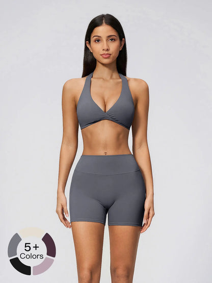 Summer New Athletic Yoga Set Deep V Lift Butt Slimming Running Sports Three-Quarter Pants, Women's Yoga - image 5