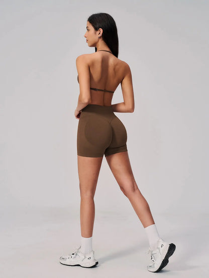 European and American Style Yoga Set for Women, Waist Cinching Tight Fit Peach Butt Quick-Dry Running… - image 7