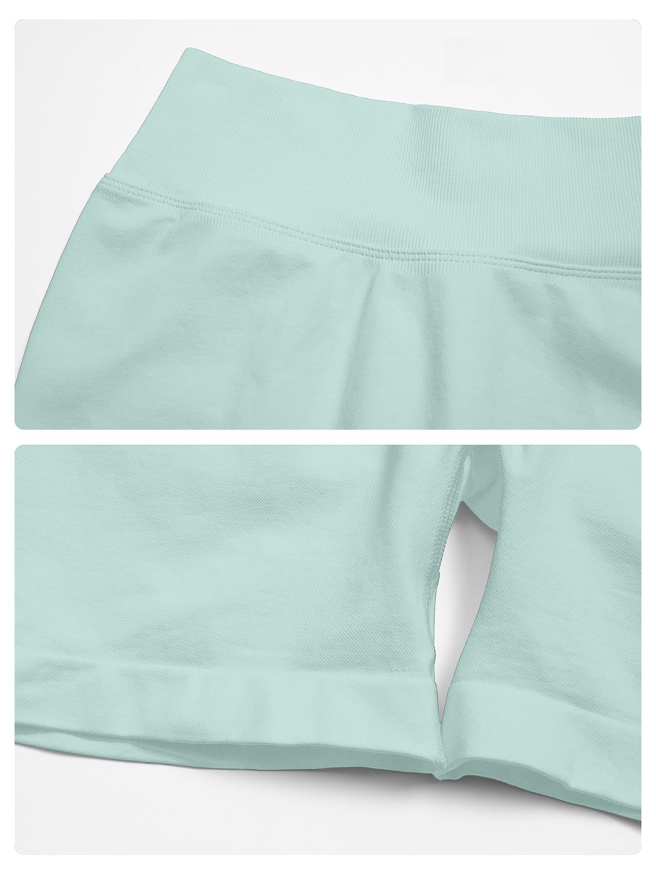 Women's Seamless Knitted Yoga Shorts, V-Neck Waist - image 17