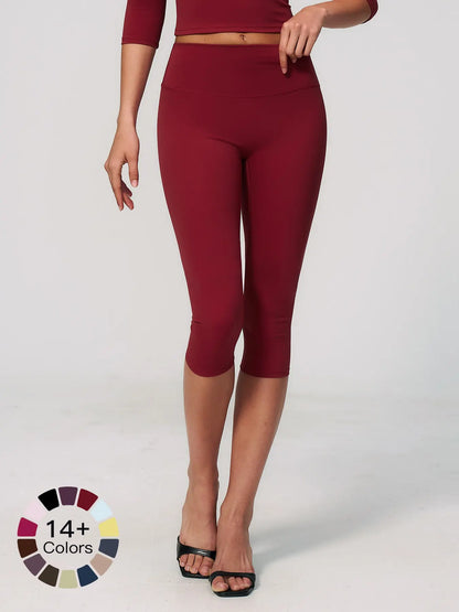 Cross-Border Fleece Yoga Pants, High-Waisted Tight Fit Slimming Gym Shorts - image 7
