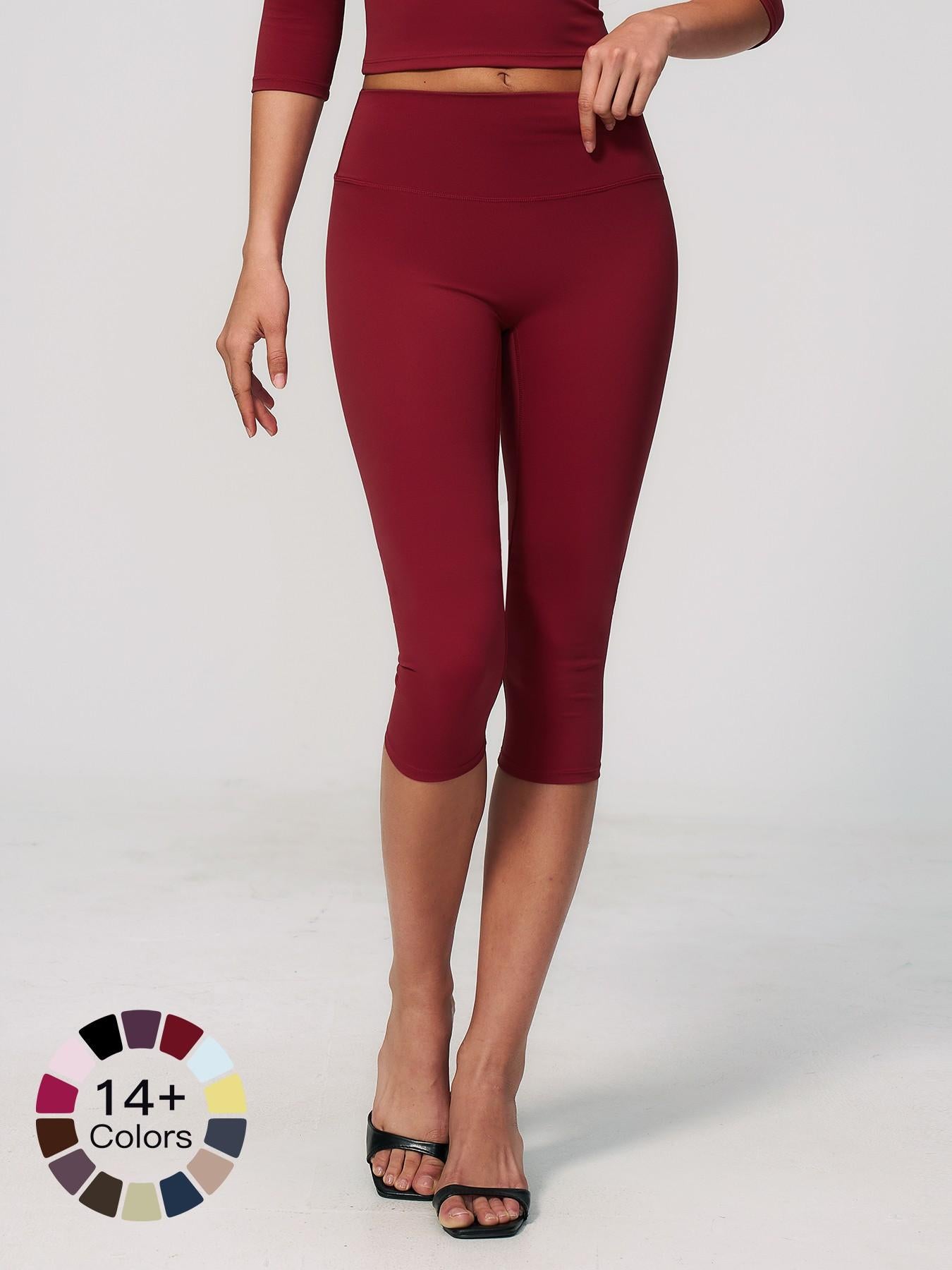 Cross-Border Fleece Yoga Pants, High-Waisted Tight Fit Slimming Gym Shorts - image 23