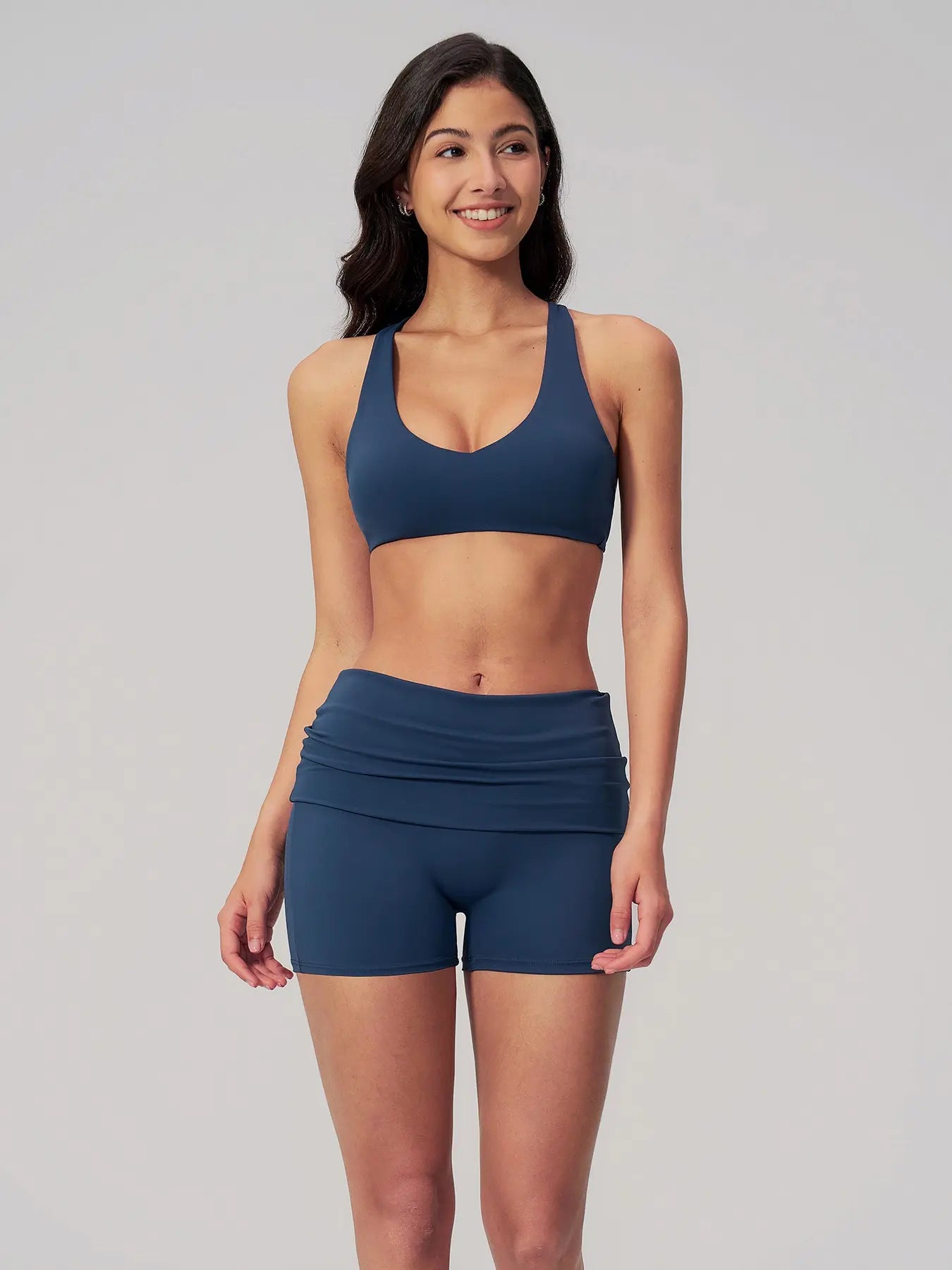 Women's Summer Cross Back Yoga Set, Two-Piece Outdoor Fitness Wear - image 9
