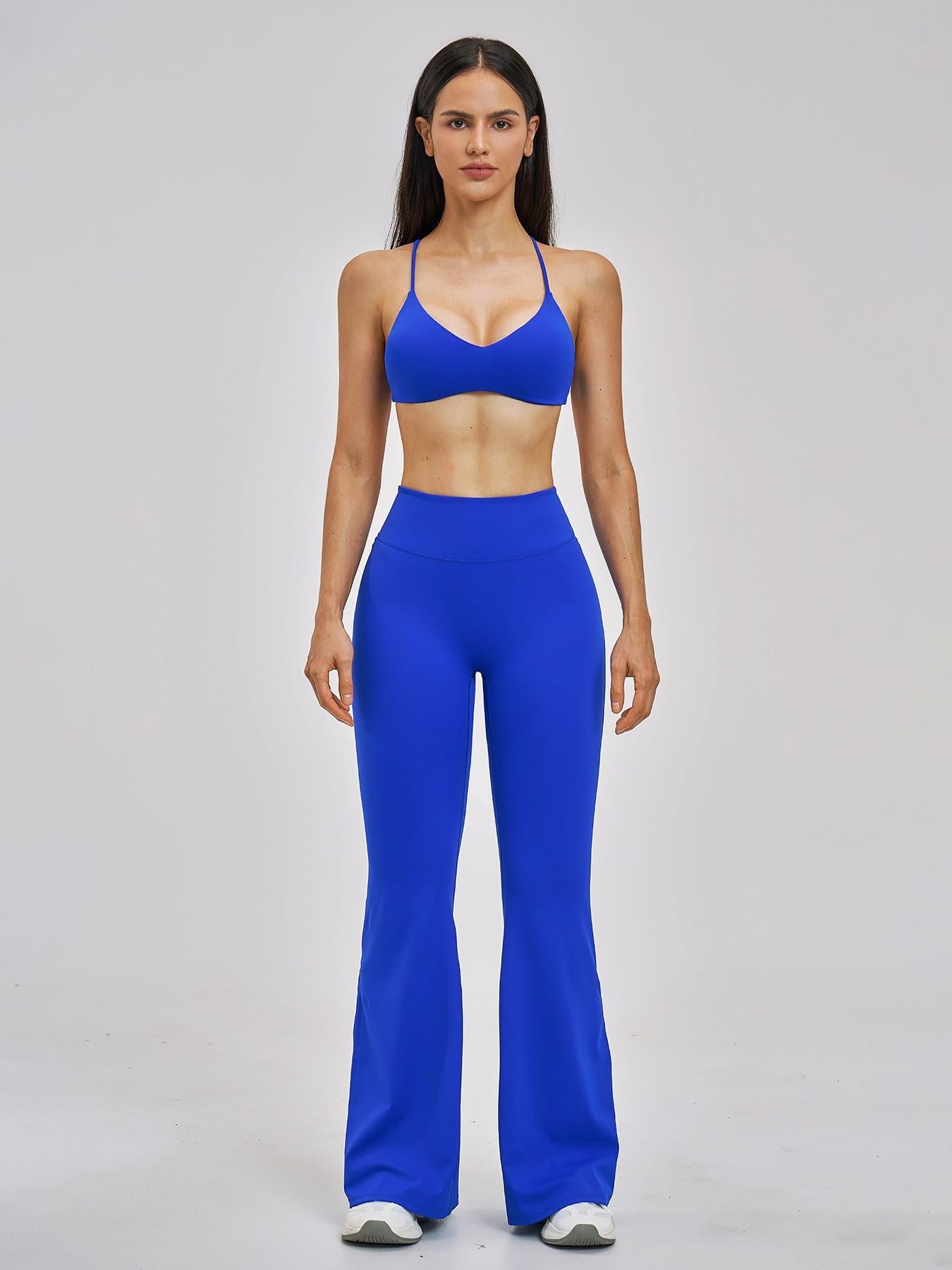 Cross-Border Tight Back Yoga Set, Fleece Fashion Micro Fitness Sports Set - image 13