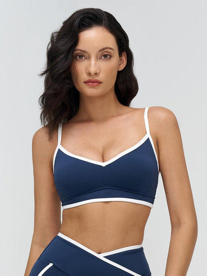 Women's Colorblock Yoga Bralette, Dual Shoulder Straps Design - image 10