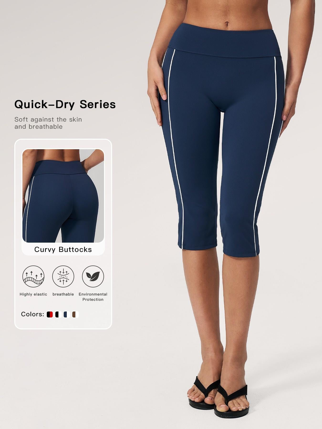 Women's High-Waist Yoga Shorts, Peach Butt Shaping - image 11