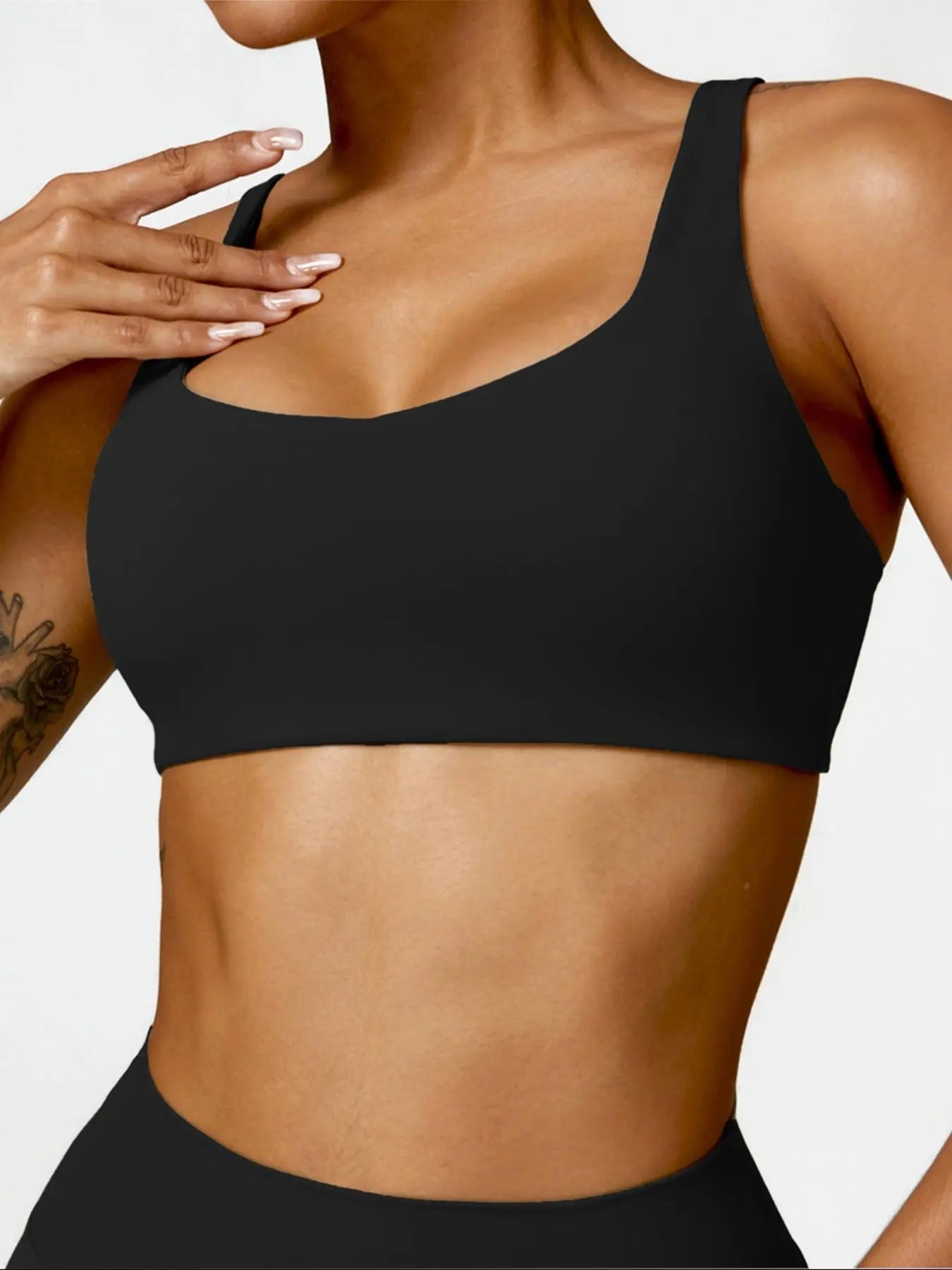Women's Solid Backless Sports Bra, Quick Drying Breathable Comfortable Wireless Workout Yoga Bra - image 4
