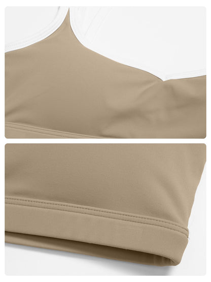 Colorblock Skin-Touch Stretch Sports Bra, Workout Bra - image 13