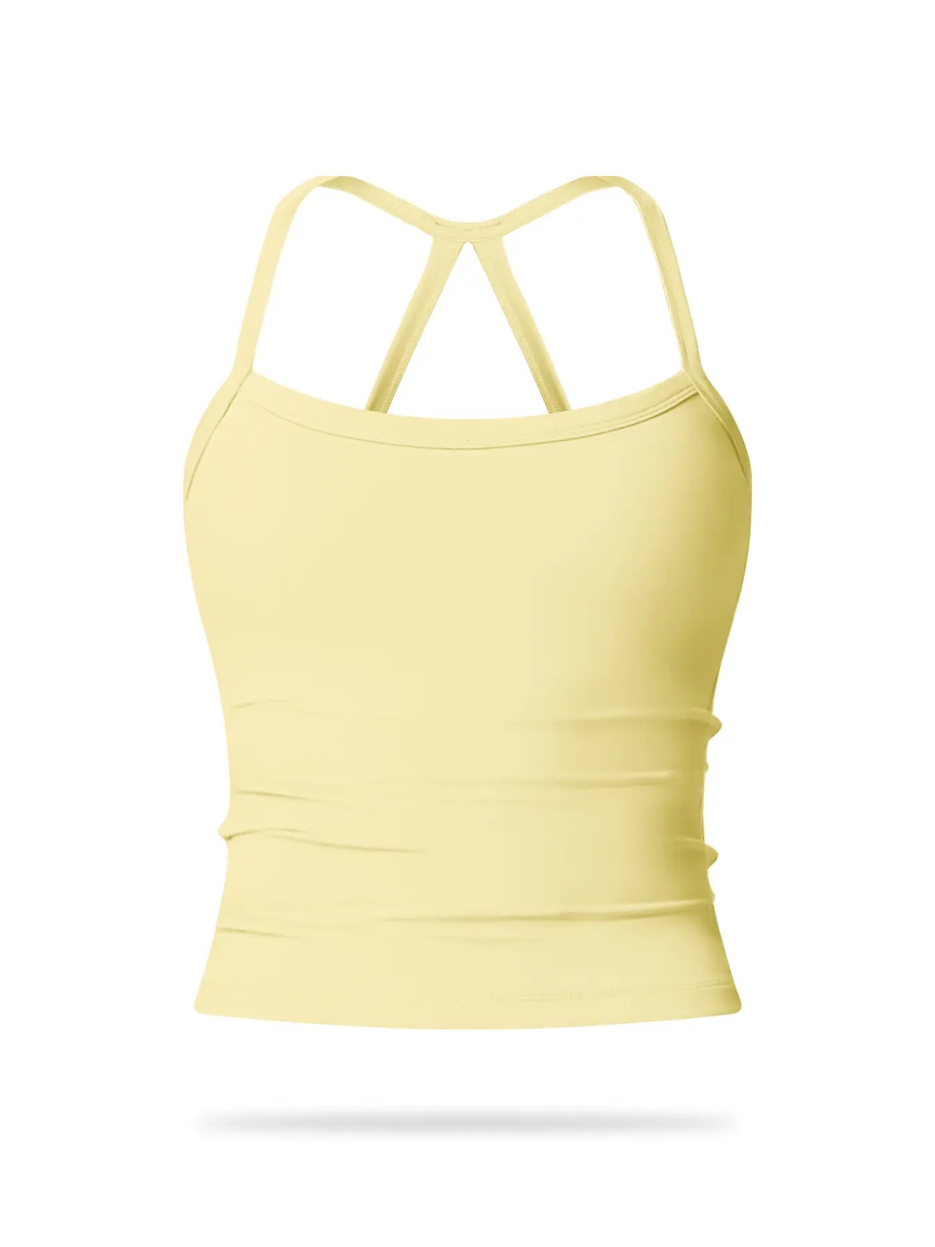 Women's Solid Backless Sports Cami Top, Quick Drying Breathable Sports Cami Top