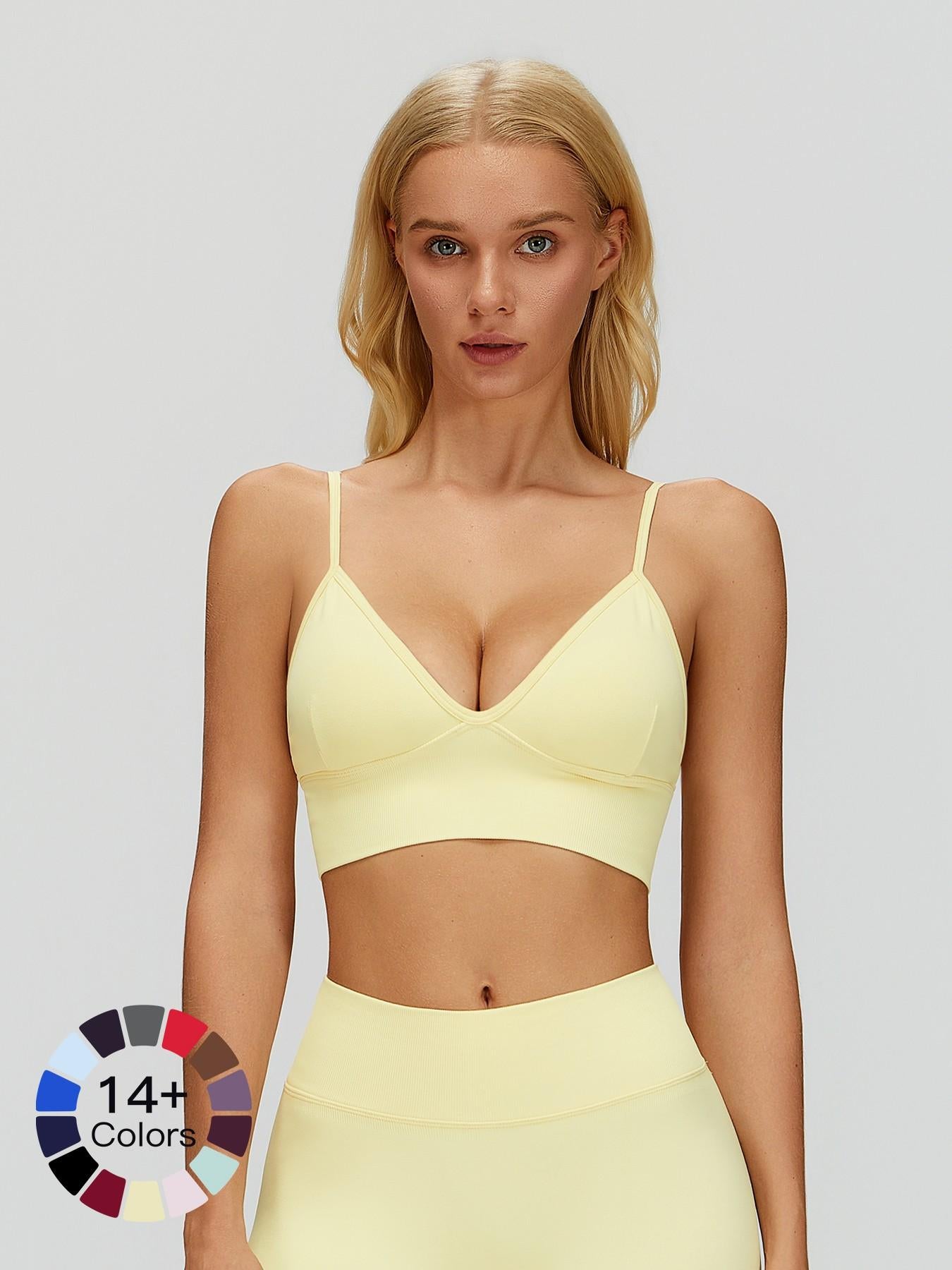 Seamless Yoga Bra with Shoulder Straps, Quick-Dry Sports Top - image 22