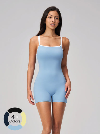 Cross-Border Tight-Fit Yoga Bodysuit, Square Neck Backless Fitness - image 20