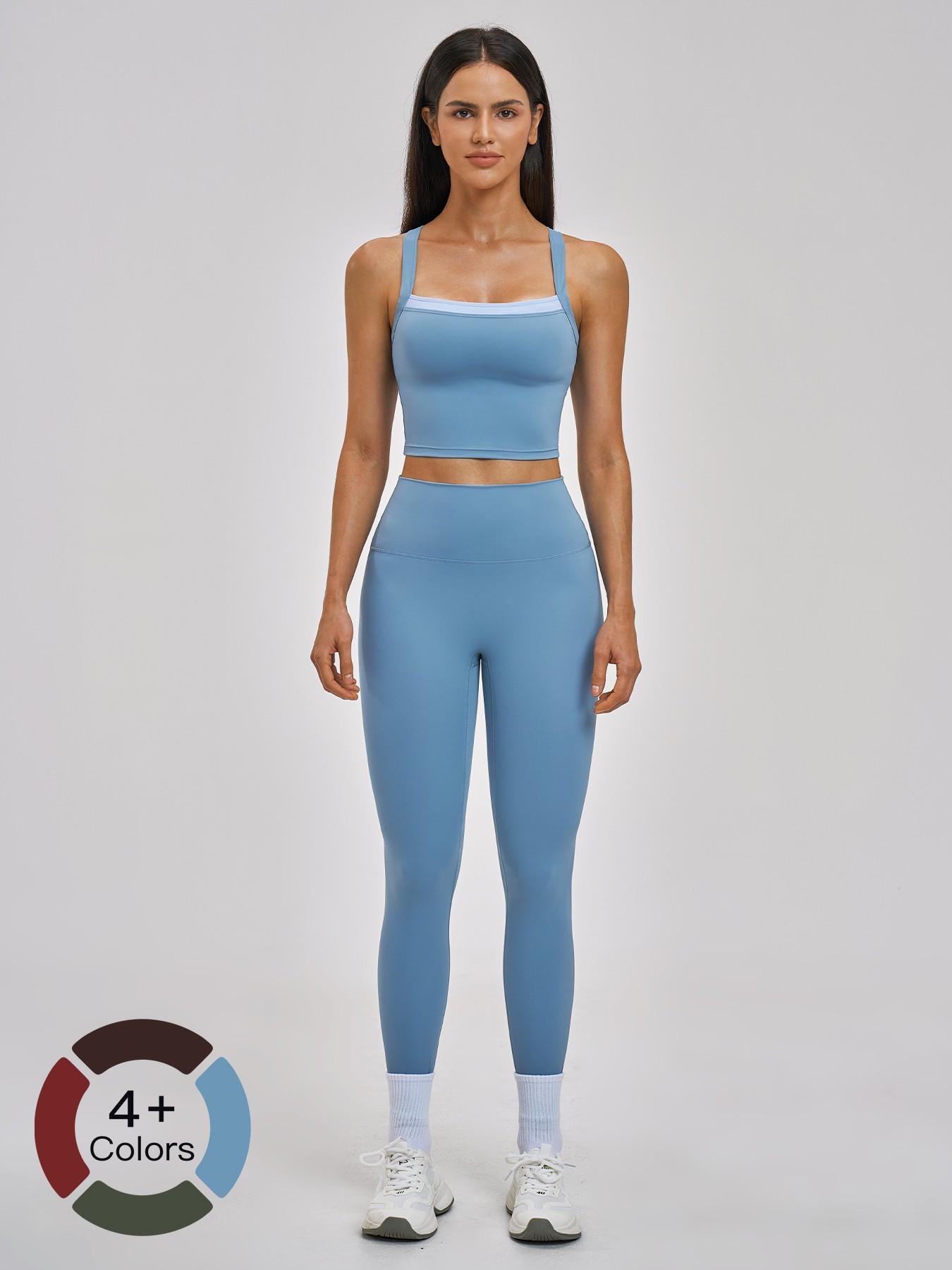 Cross-Back Sportswear Set, Quick-Dry Running & Fitness - image 13