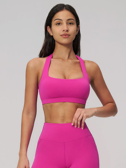 Summer Halter Cloudy Yoga Bra, Hollow Back Yoga Top - image 13