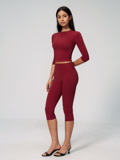 Women's New Fleece Sports Two-Piece Set, High-Waist Slim-Fit for Pilates - image 16