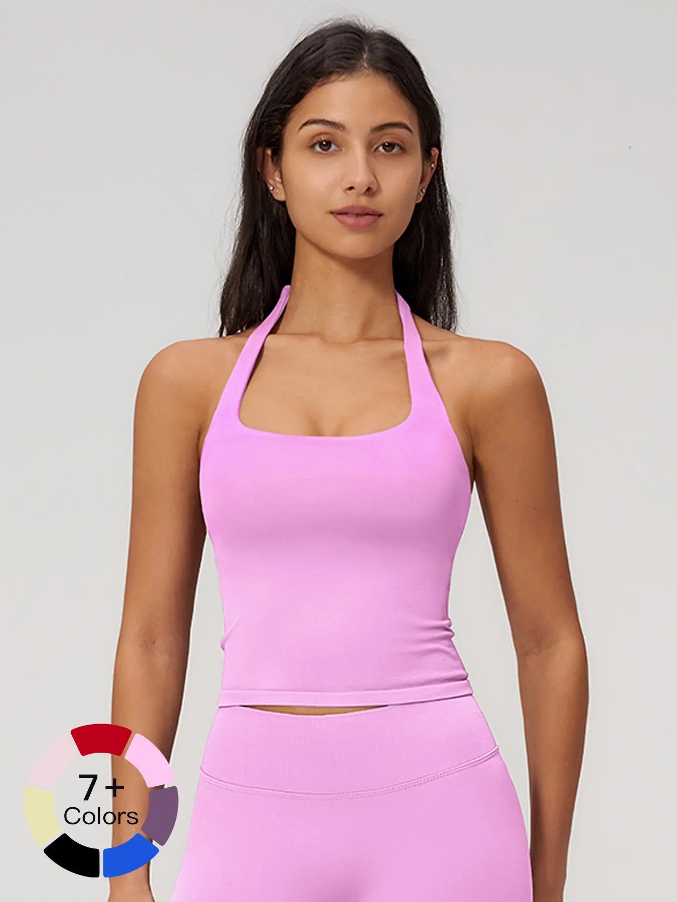 Women's New Halter Yoga Tank Top, Outdoor Square Sport Fitness Tight Quick-Dry Vest - image 7