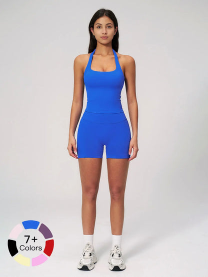 Seamless Yoga Set for Women, Tight Running Quick-Dry Sports Tank Top - image 6