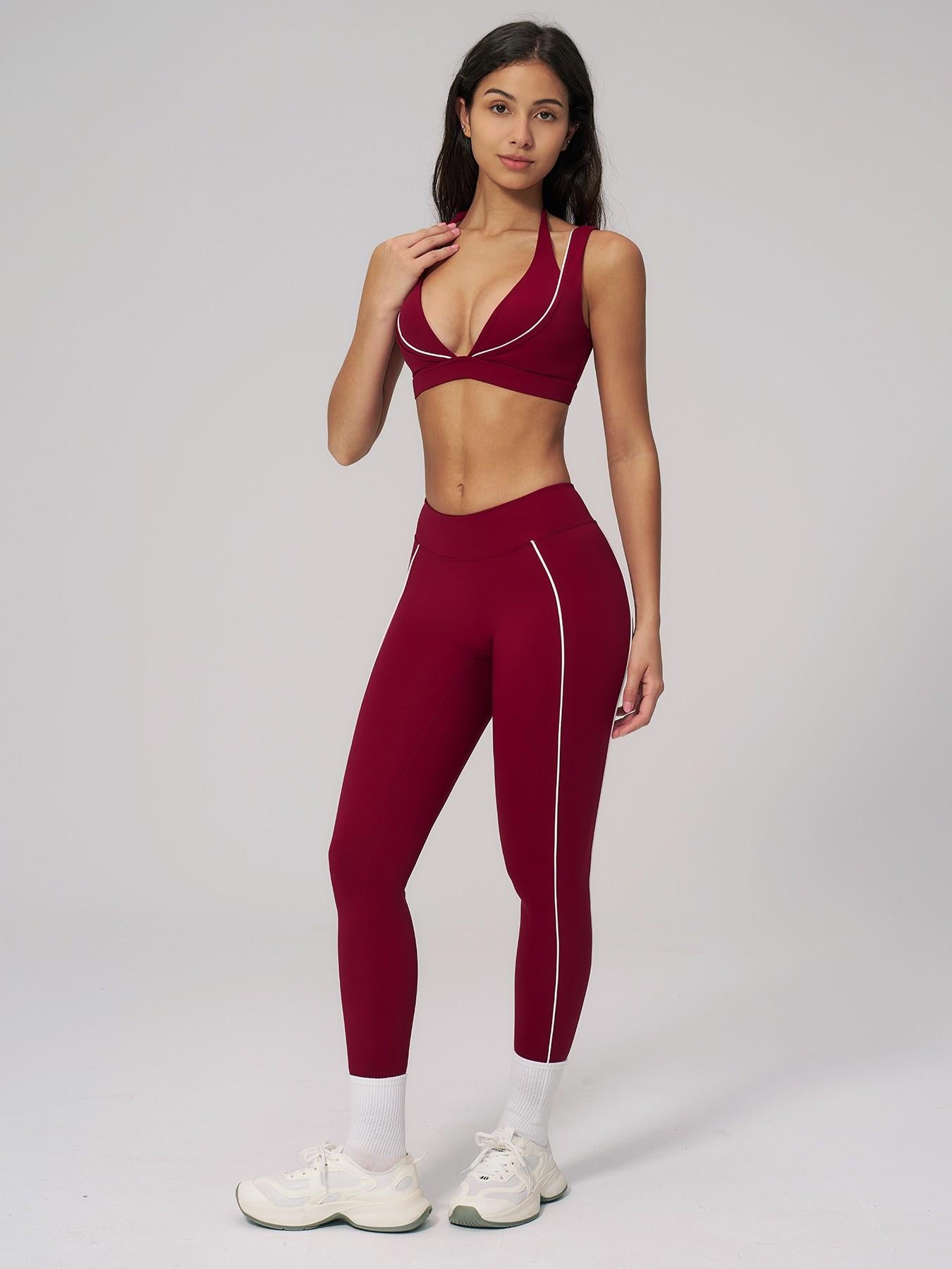 Women's Bare-Look Yoga Set, Bodycon Workout Set - image 15