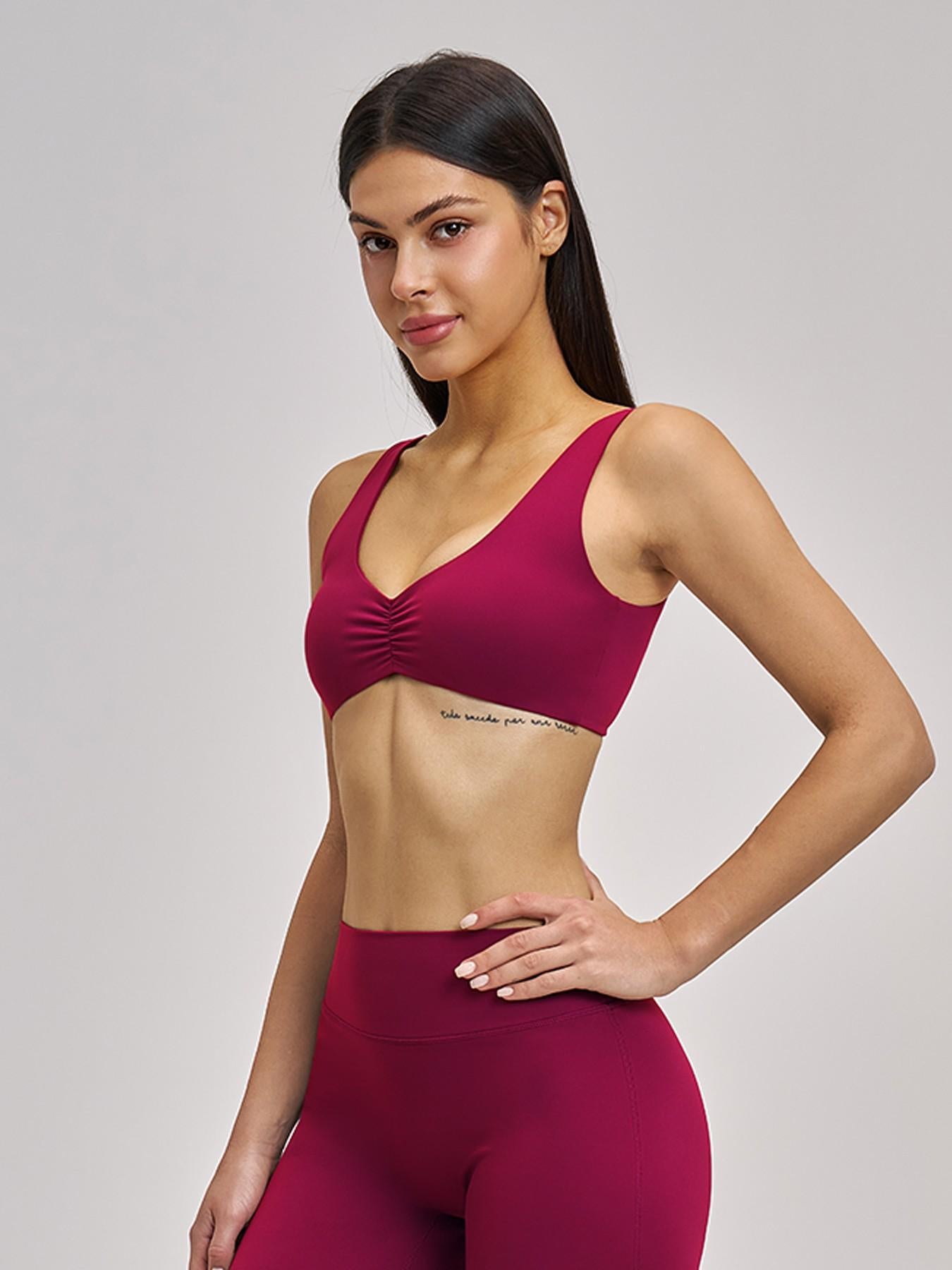 Sexy Backless Yoga Bra, Gathered Sports Running Fitness Underwear - image 10