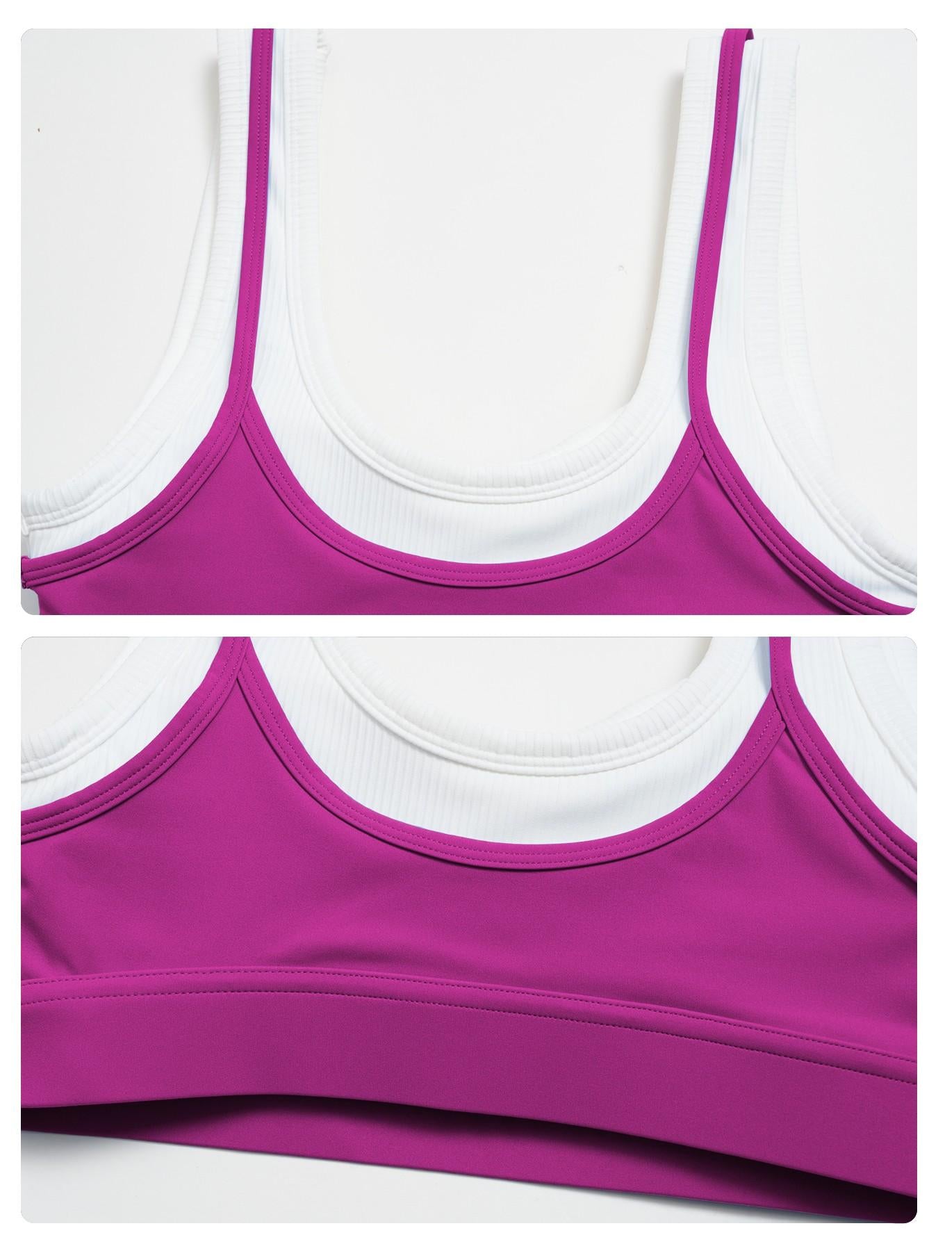 Women's Two-Piece Colorblock Yoga Set, High-Waisted Ribbed Casual Fitness Sportswear - image 18
