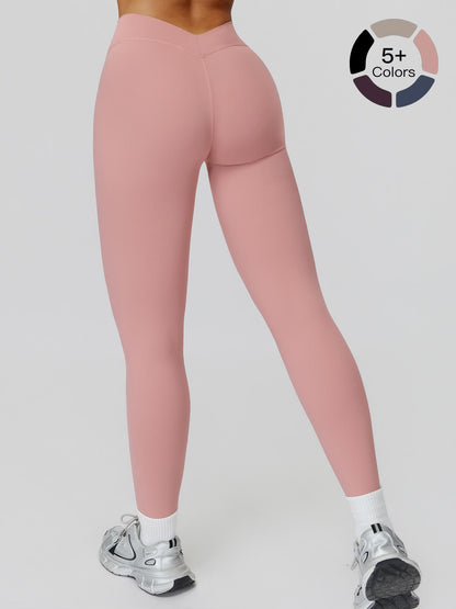 High Waist Yoga Pants, Fitted V-Back Sport Long Pants - image 21