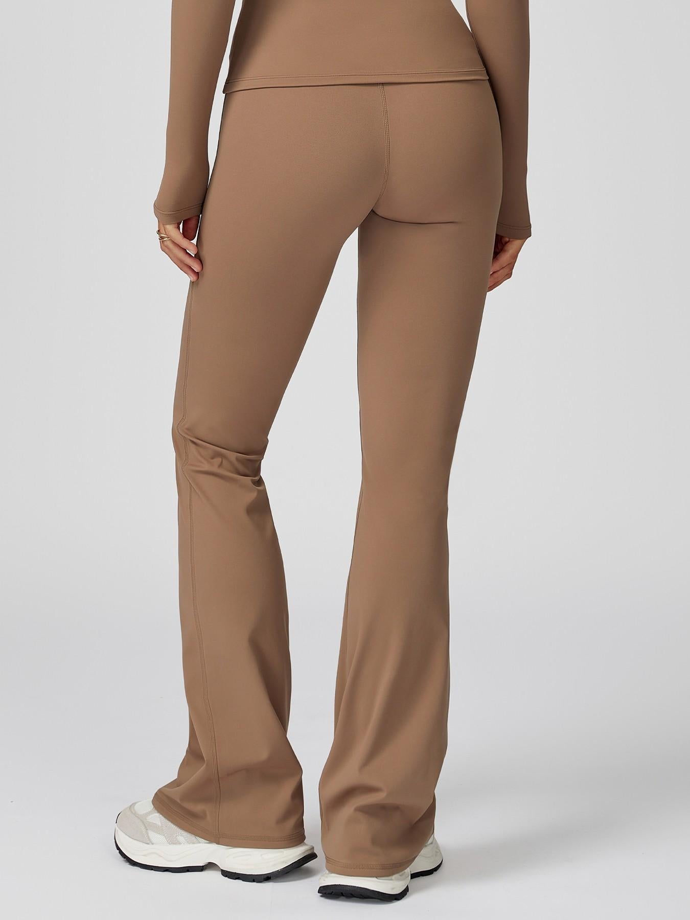 High Waist Yoga Pants, Fitted Wide Leg Bell Bottoms - image 11