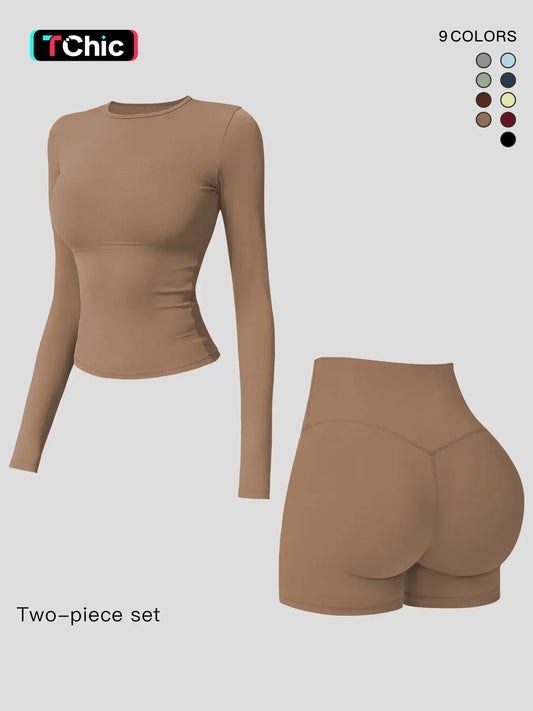 Women's Long Sleeve Co Ord Sets, Quick-Dry Fitness