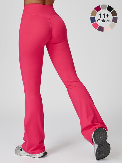 High Waist Yoga Pants, Fitted Wide Leg Bell Bottoms - image 24