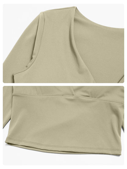 Women's Long Sleeve Yoga Top, European & American Style Spring Summer Pilates Workout Shirt - image 15