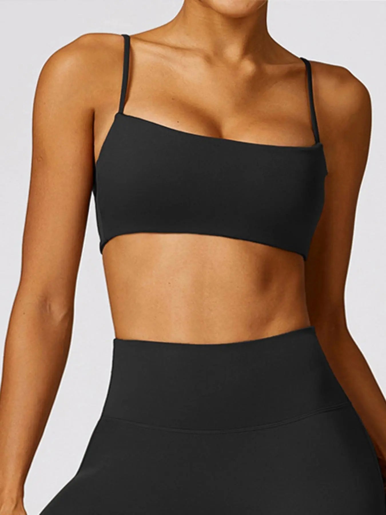 Women's Solid Backless Stretch Sports Bra, Sporty Breathable Comfortable Quick Drying Bra