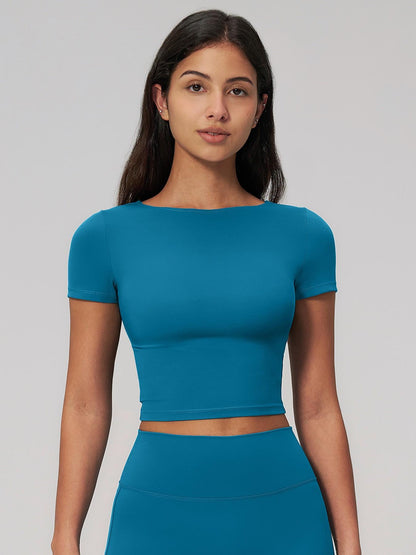 Creamy Soft Fleece Yoga for Women, Slim Fit Short Sleeve Top - image 18