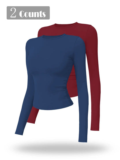 New Fleece Long Sleeve Yoga Top, High Strength Fitness Wear