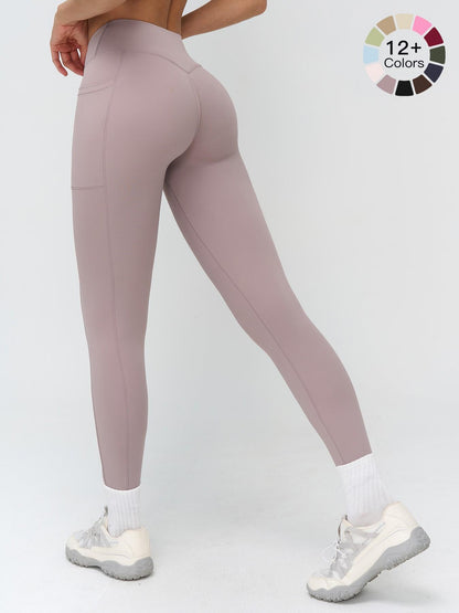 High Waist Yoga Pants for Women, Cross-Waist Fitness Yoga Leggings - image 26