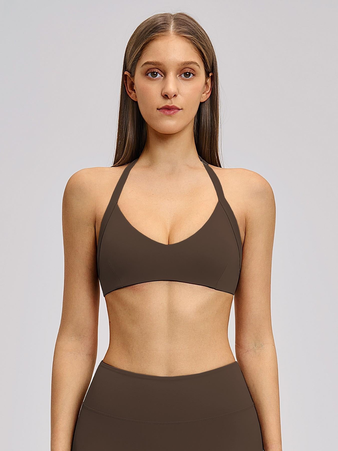 Cross-Border Plush Halter Sports Bra, Hollow Back Yoga Innerwear - image 9