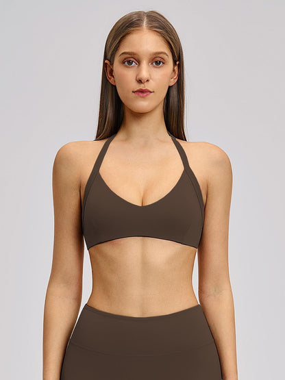 Cross-Border Plush Halter Sports Bra, Hollow Back Yoga Innerwear - image 9